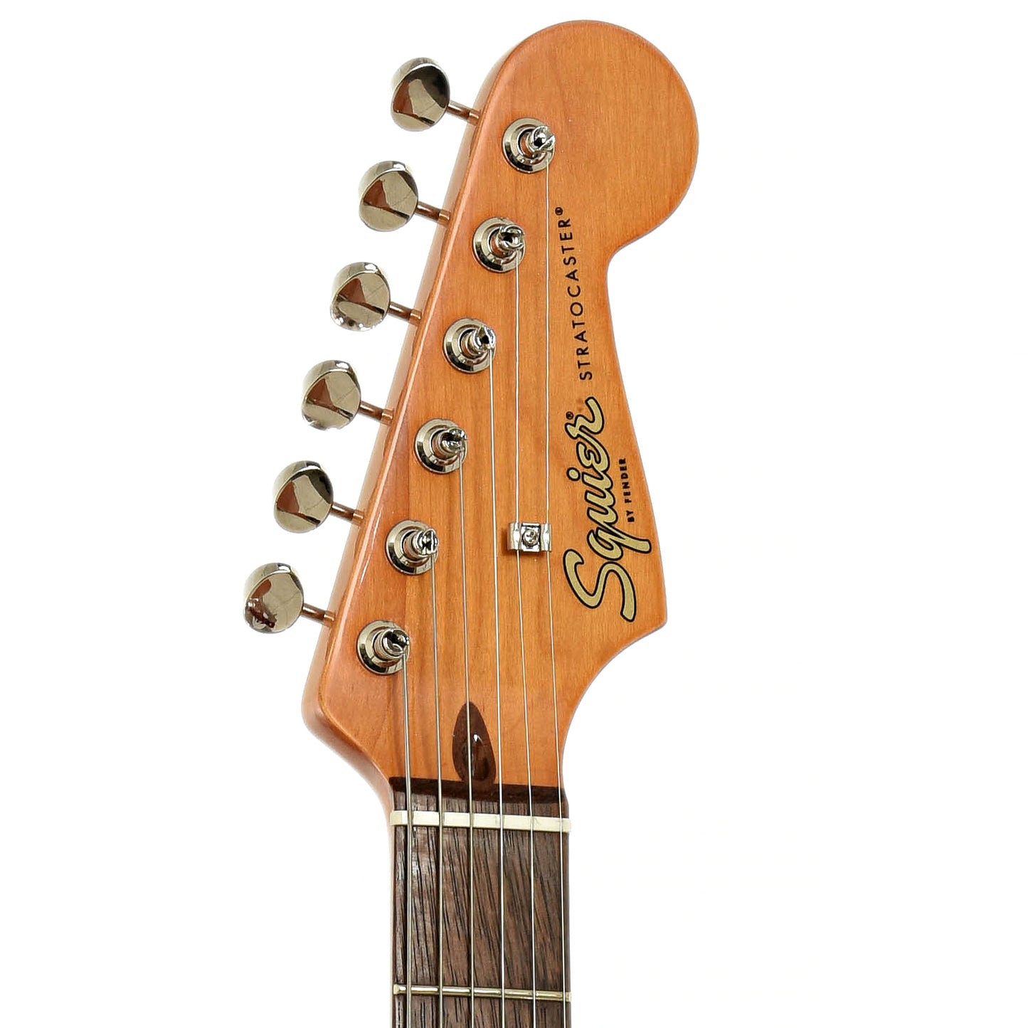 Headstock of Squier Classic Vibe 60s Stratocaster Electric Guitar 