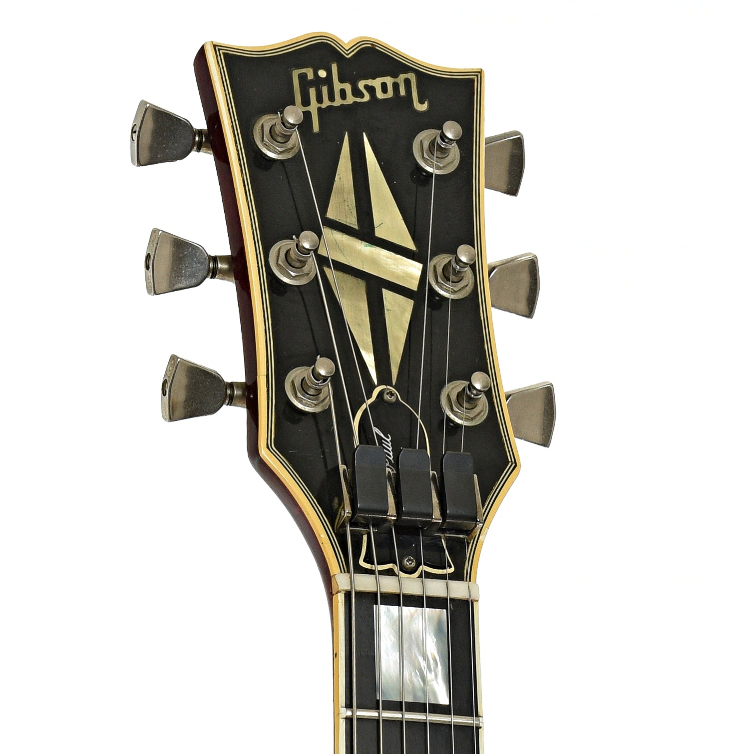 Headstock of Gibson Les Paul Custom Electric Guitar 
