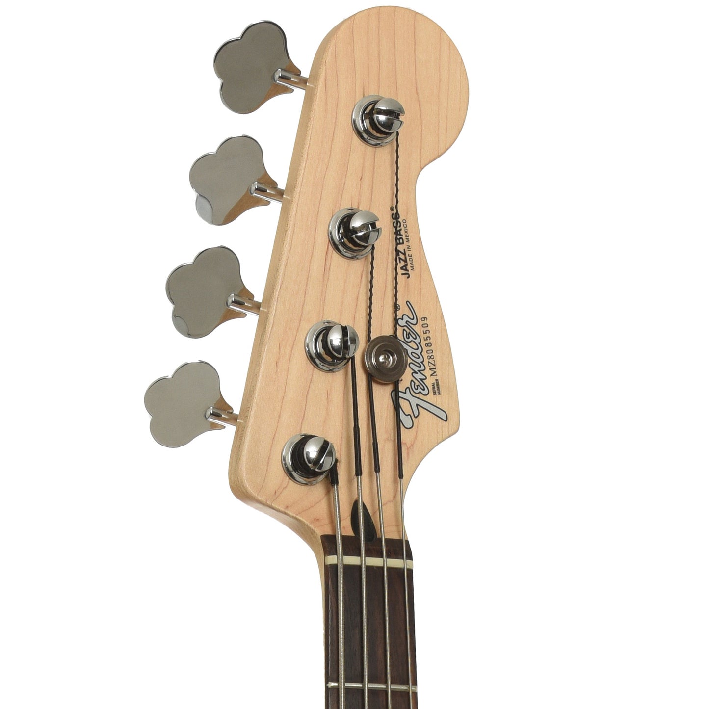 Headstock of Fender Standard Jazz Electric Bass