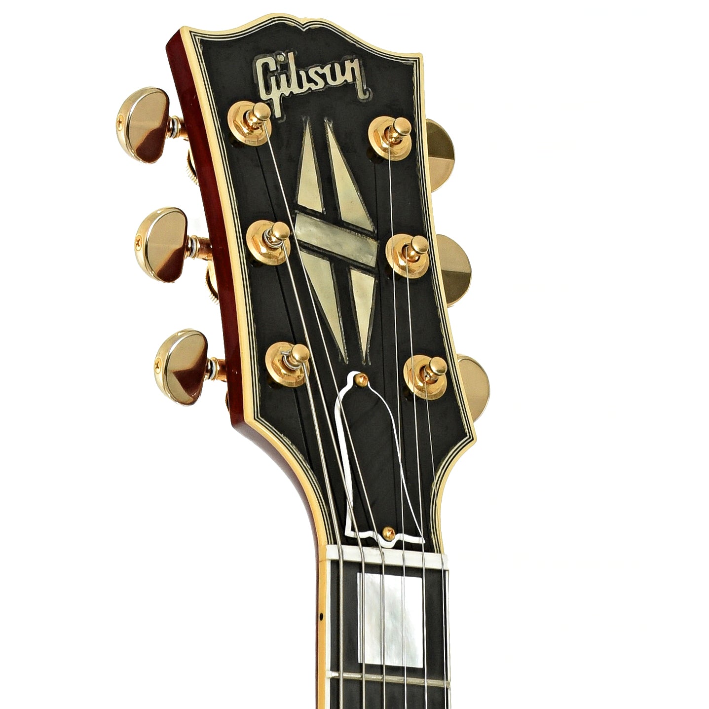 Headstock of Gibson ES-355 w/ Bigsby Hollowbody Electric Guitar