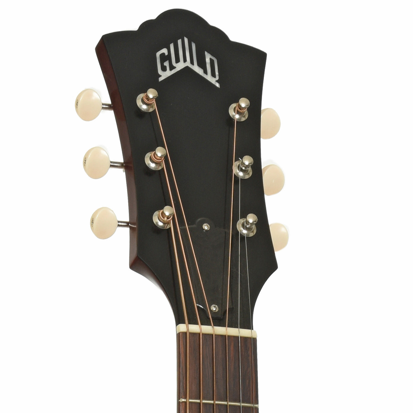 Headstock of Guild D-40 Standard Acoustic Guitar