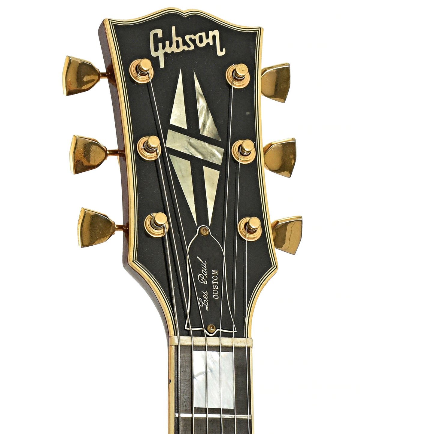 Headstock of Gibson Les Paul Custom Electric Guitar 