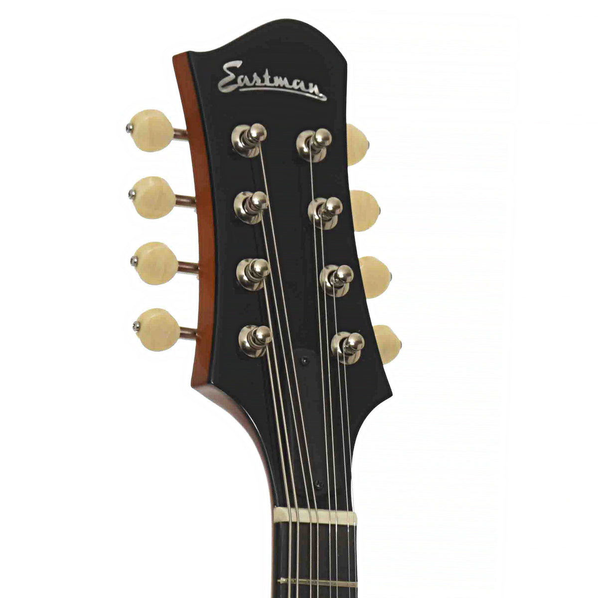 Eastman ERM El Rey Mandolin & Case, Goldburst, Headstock Front
