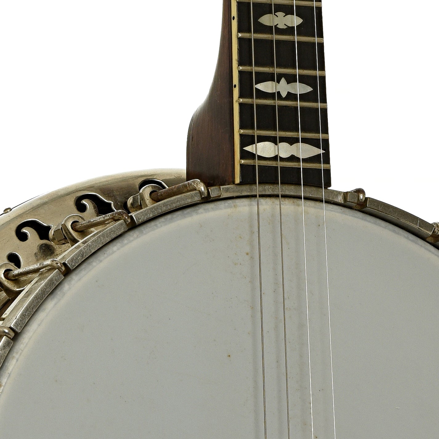 Front neck joint of Bacon & Day Silver Bell No.1 Tenor Banjo 