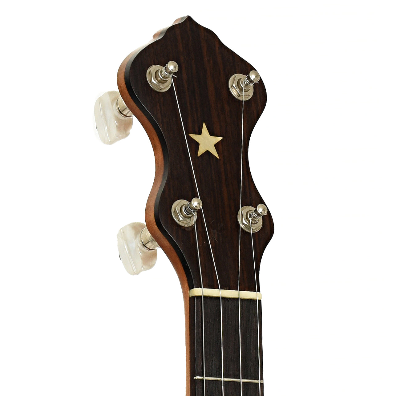 Fretboard of Mike Ramsey Chanterelle Cherry Special 12" Open Back Banjo 