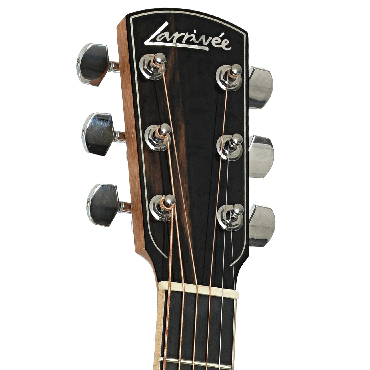Headstock of Larrivee D-05E Select Mahogany Series Acoustic-Electric Guitar
