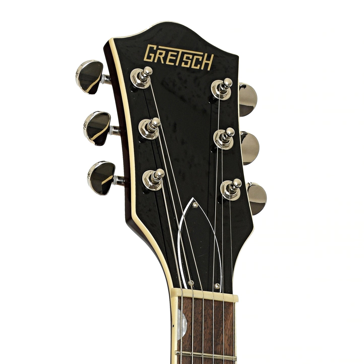 Headstock of Gretsch G2622T Streamliner Center Block Double-Cut with Bigsby Electric Gutitar, Arctic Blue
