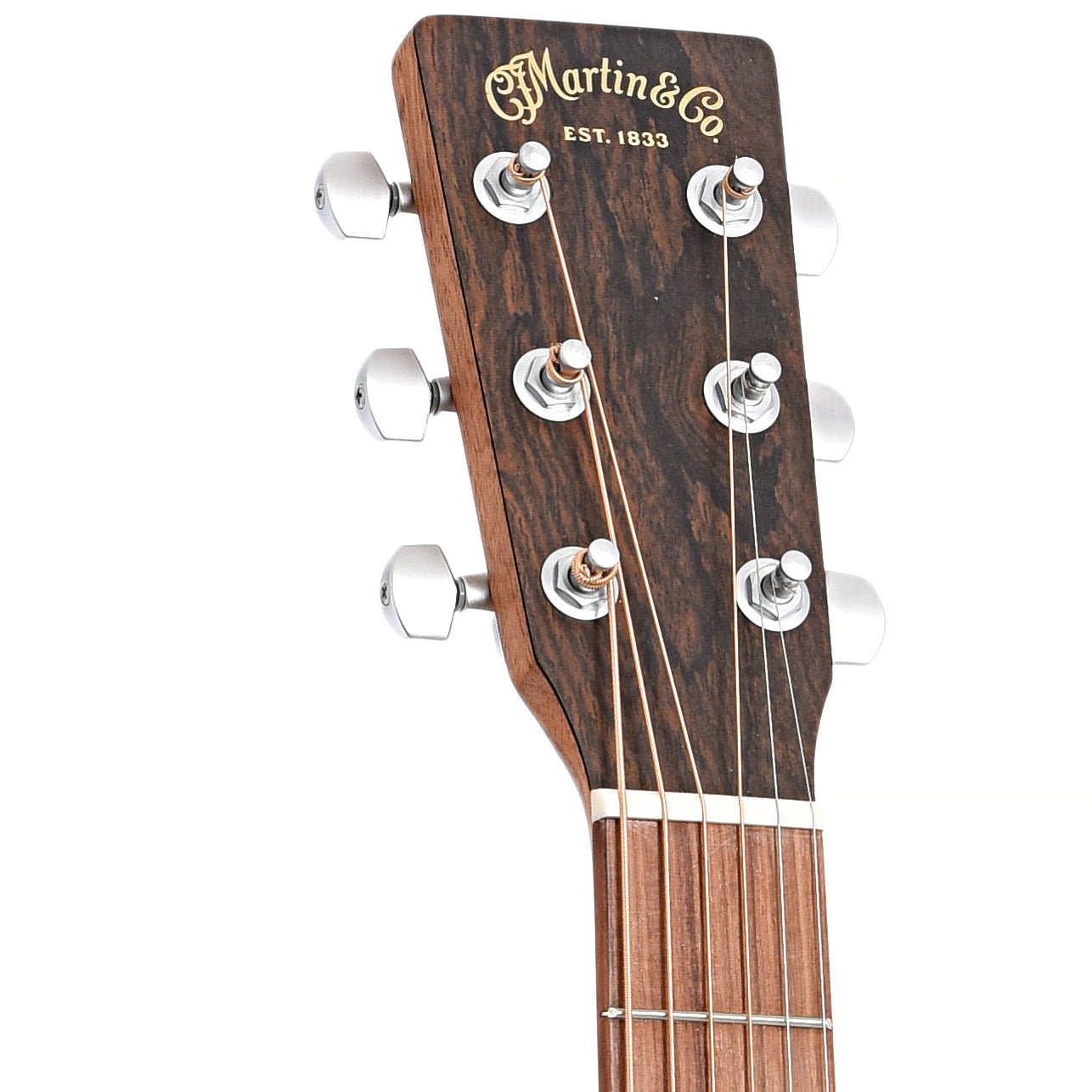 Front headstock of Martin GPC-X2E Ziricote Acoustic Guitar 