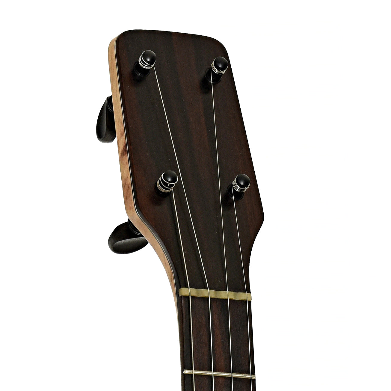 Headstock of Chuck Lee Cottonwood 12" Openback Banjo #873