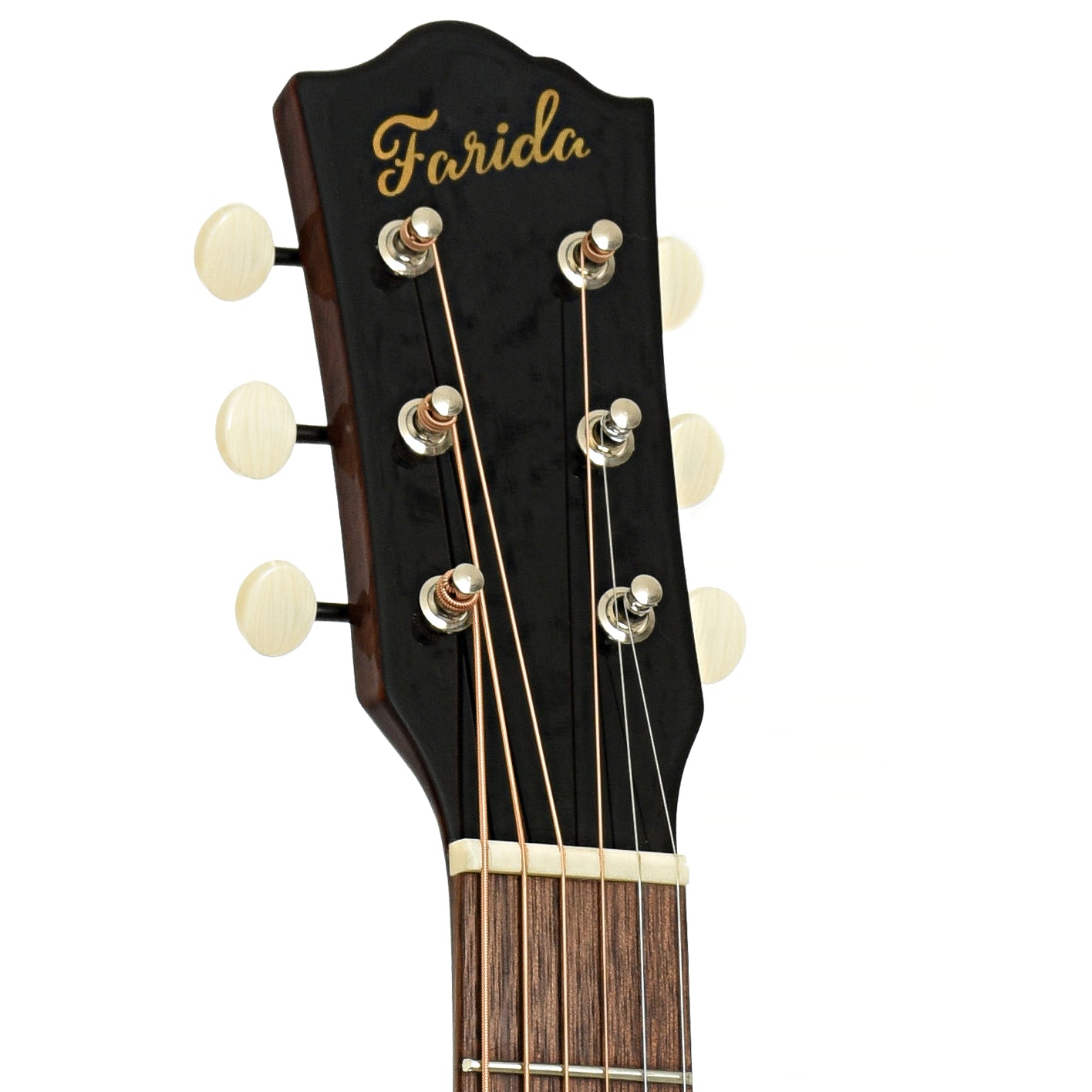 Headstock of Farida Old Town Series OT-23 Wide VBS Acoustic Guitar