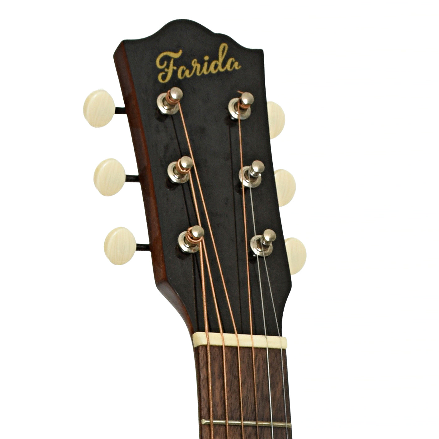 Headstock of Farida OT-12 VBS Acoustic Guitar