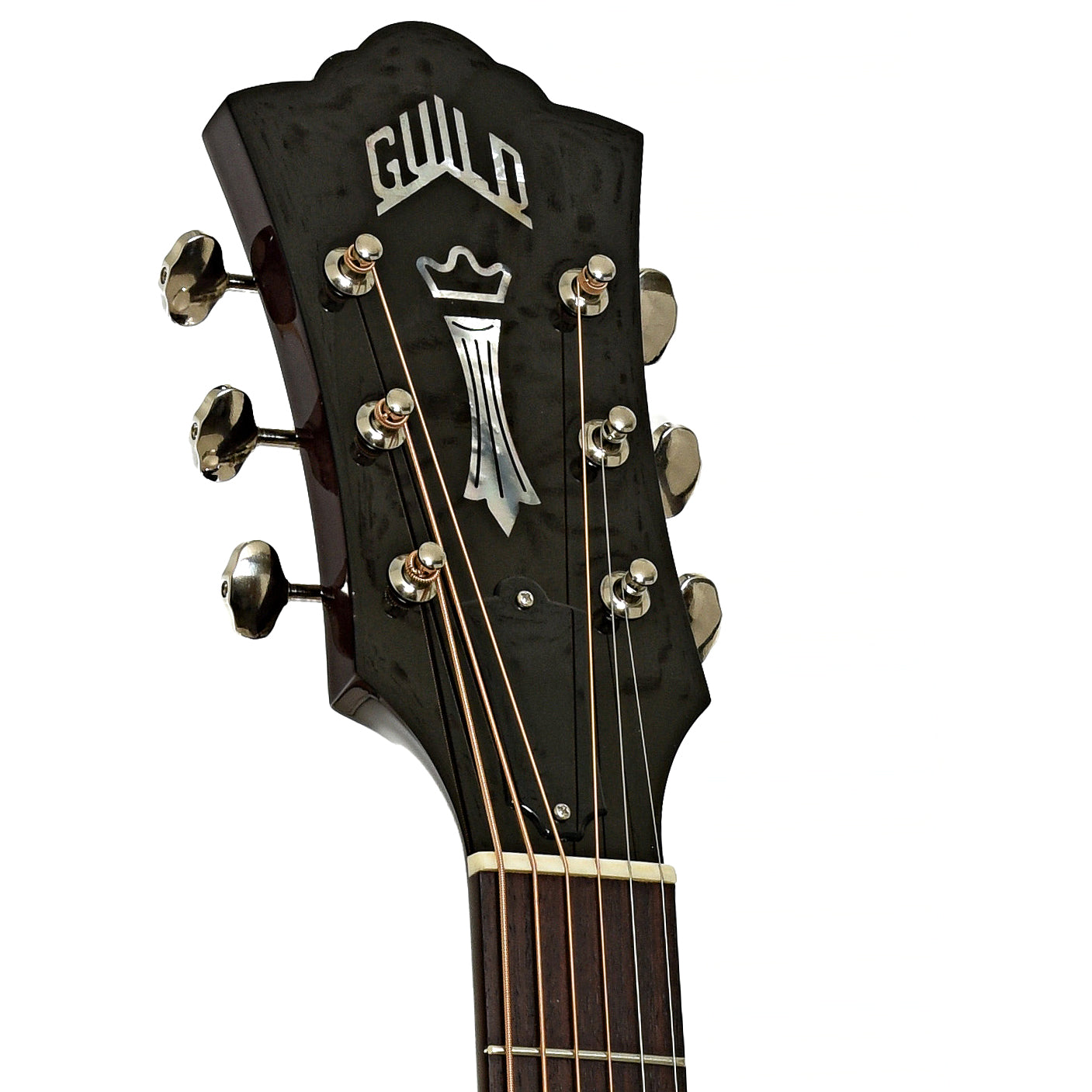 Headstock of Guild USA D-40 Traditional Acoustic Guitar 