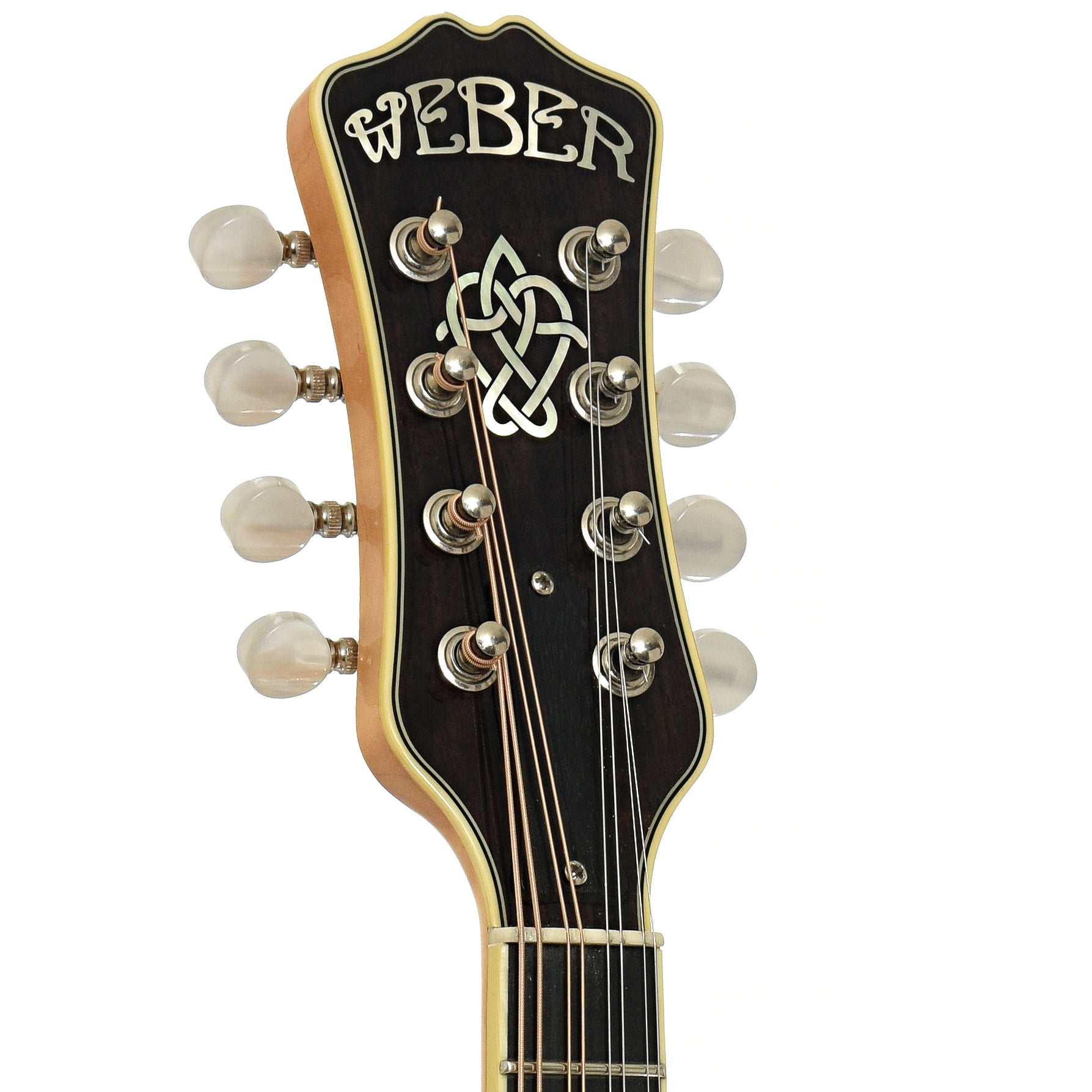 Headstock of Weber Bridger A-Style Mandolin 