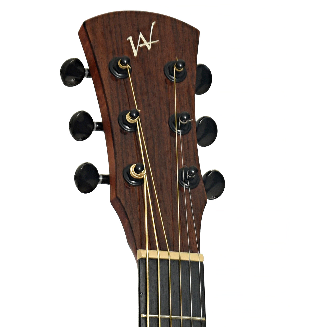 Headstock of Andrew White D Model Acoustic Guitar 