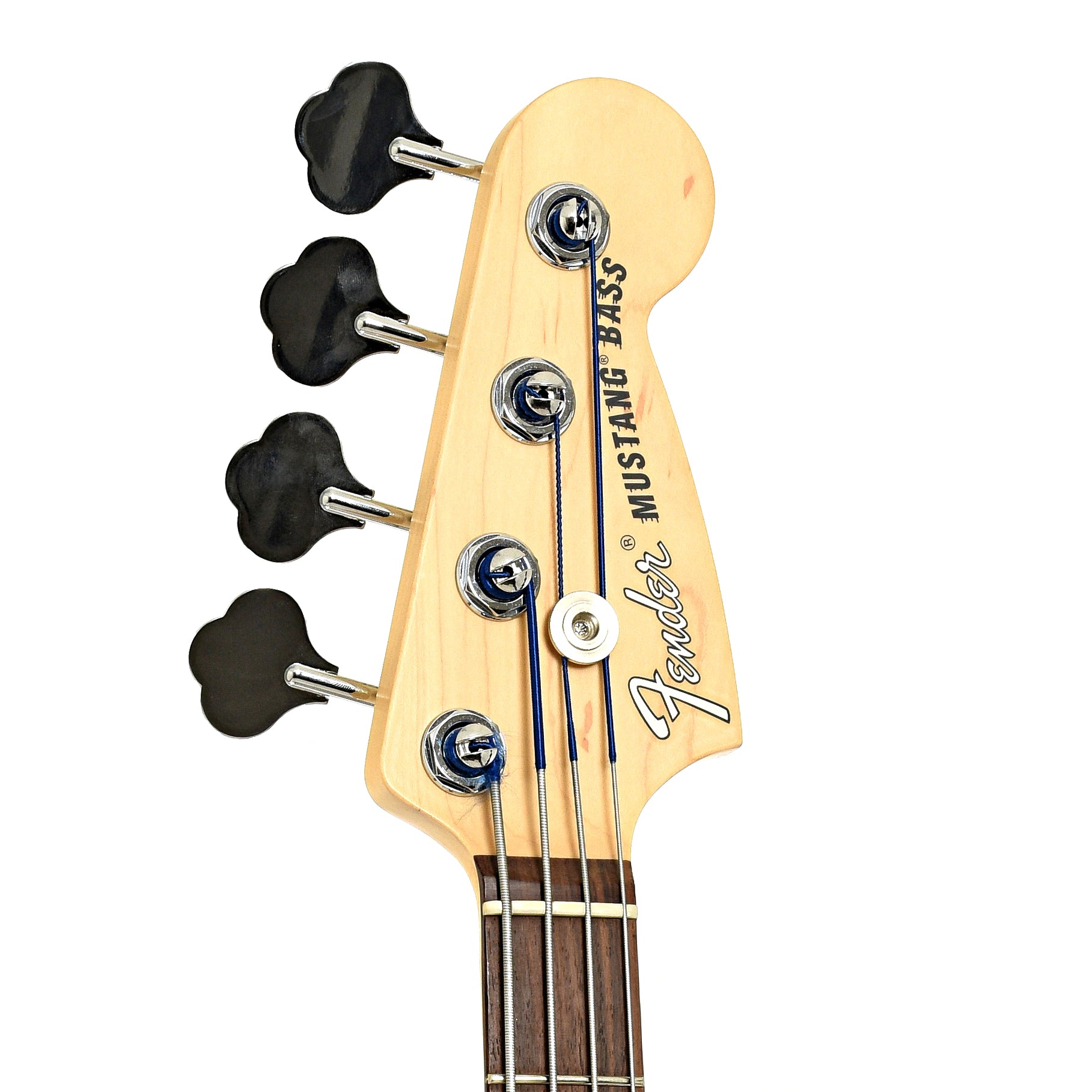 Headstock of Fender American Performer Mustang Electric Bass