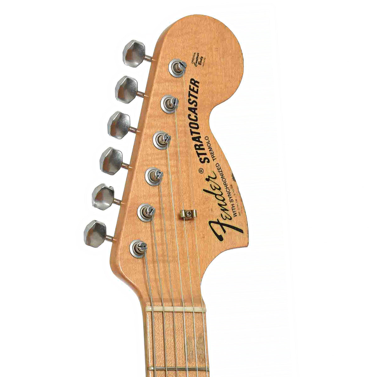 Front headstock of Fender Custom Shop Heavy Relic '69 Stratocaster