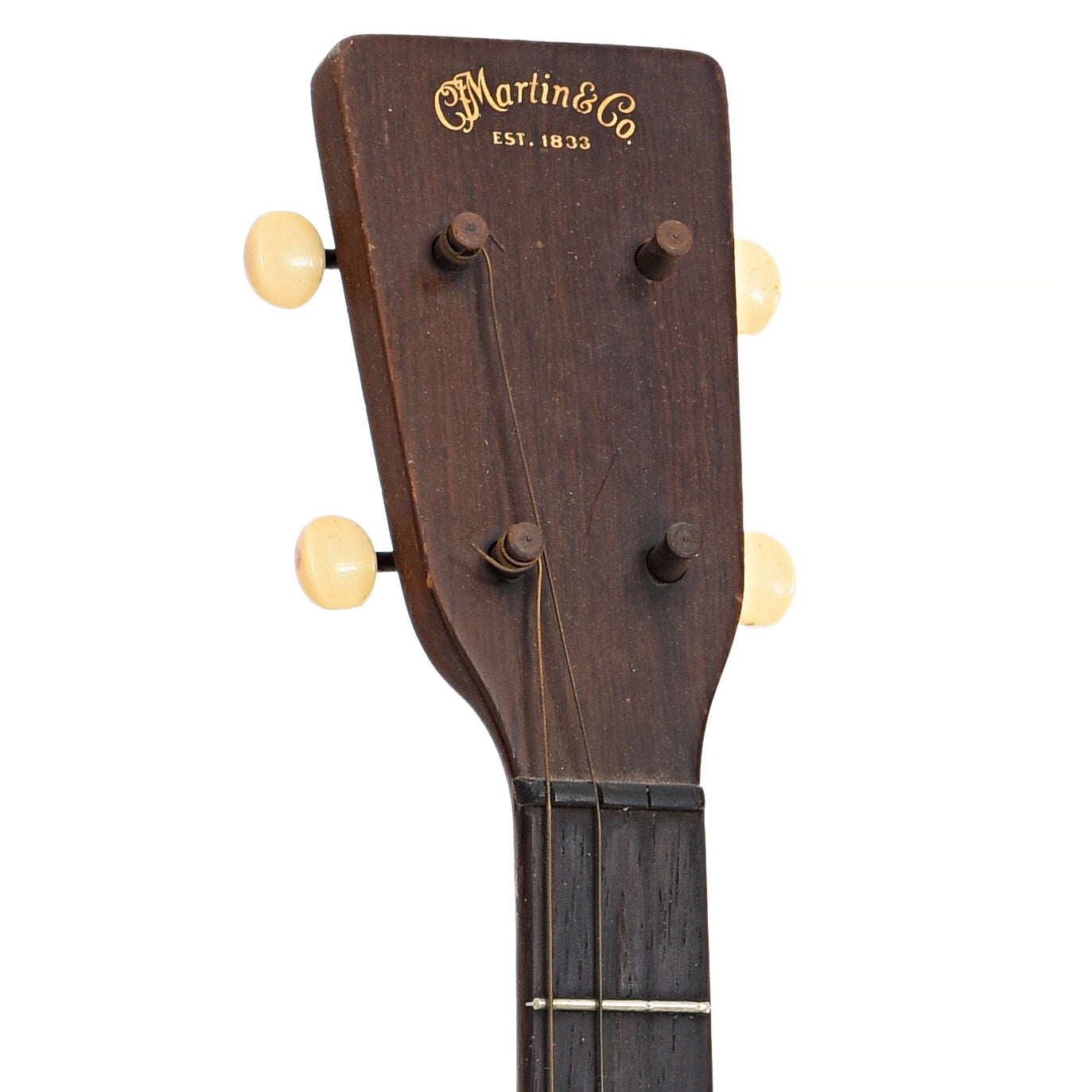 Front headstock of Martin 0-18T Tenor Guitar (1943)