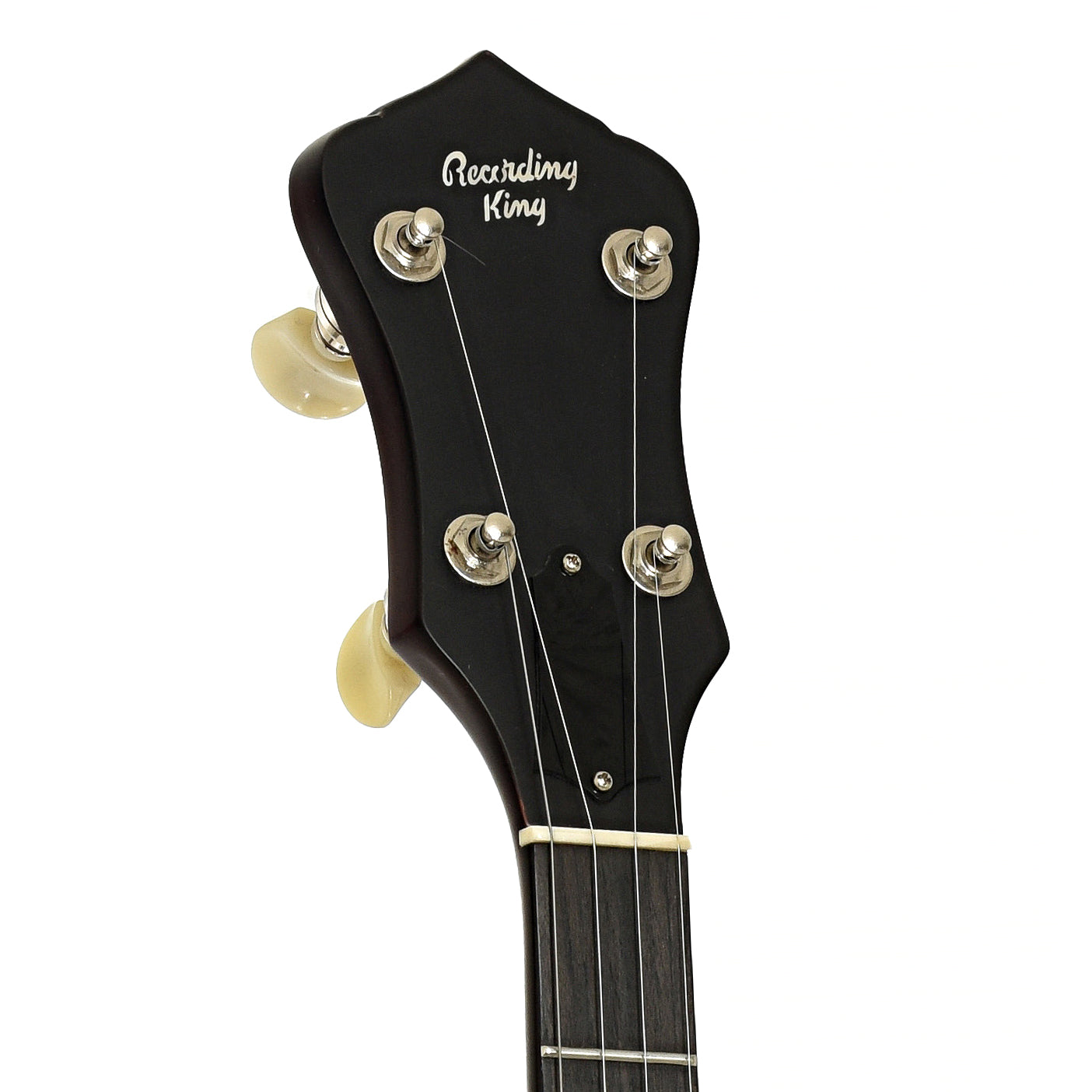 Headstock of Recording King OT-25 Madison Openback Banjo