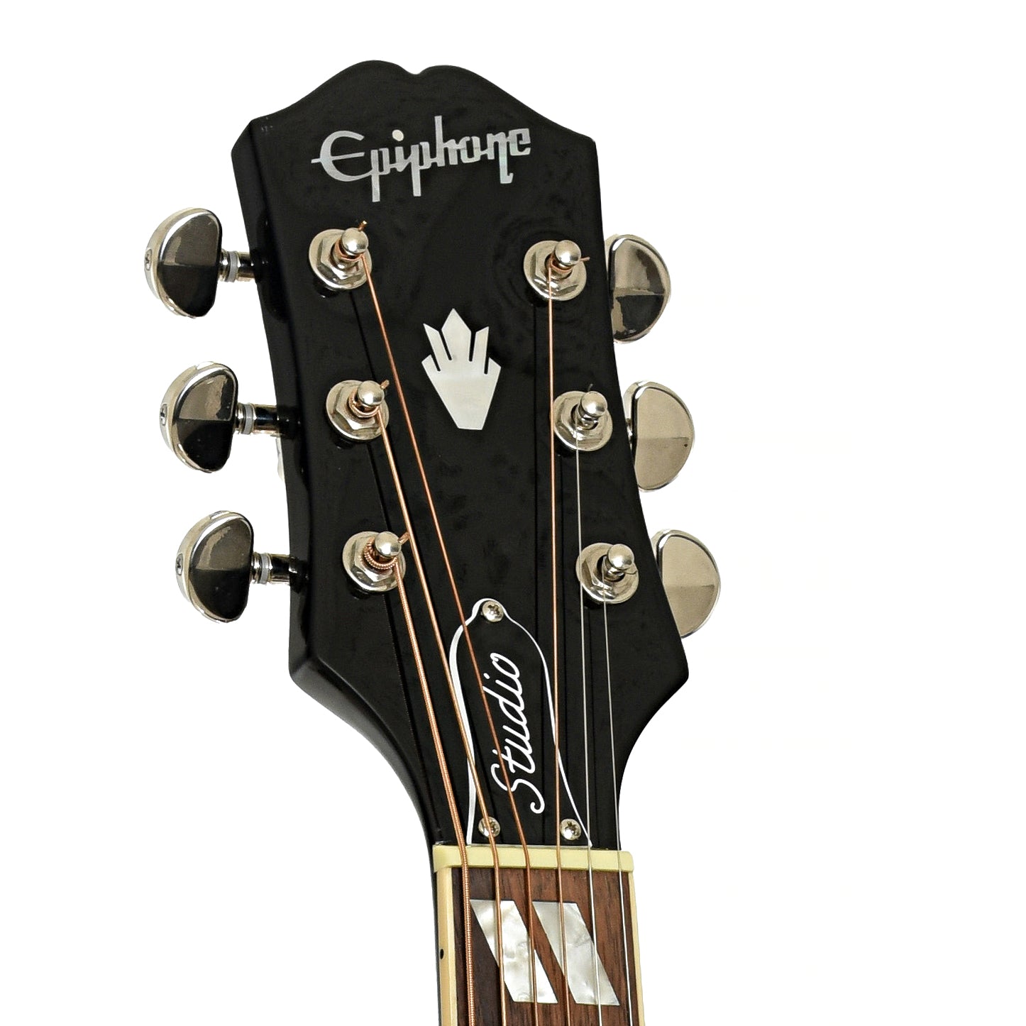 Headstock of Epiphone Hummingbird Studio Acoustic-Electric Guitar  