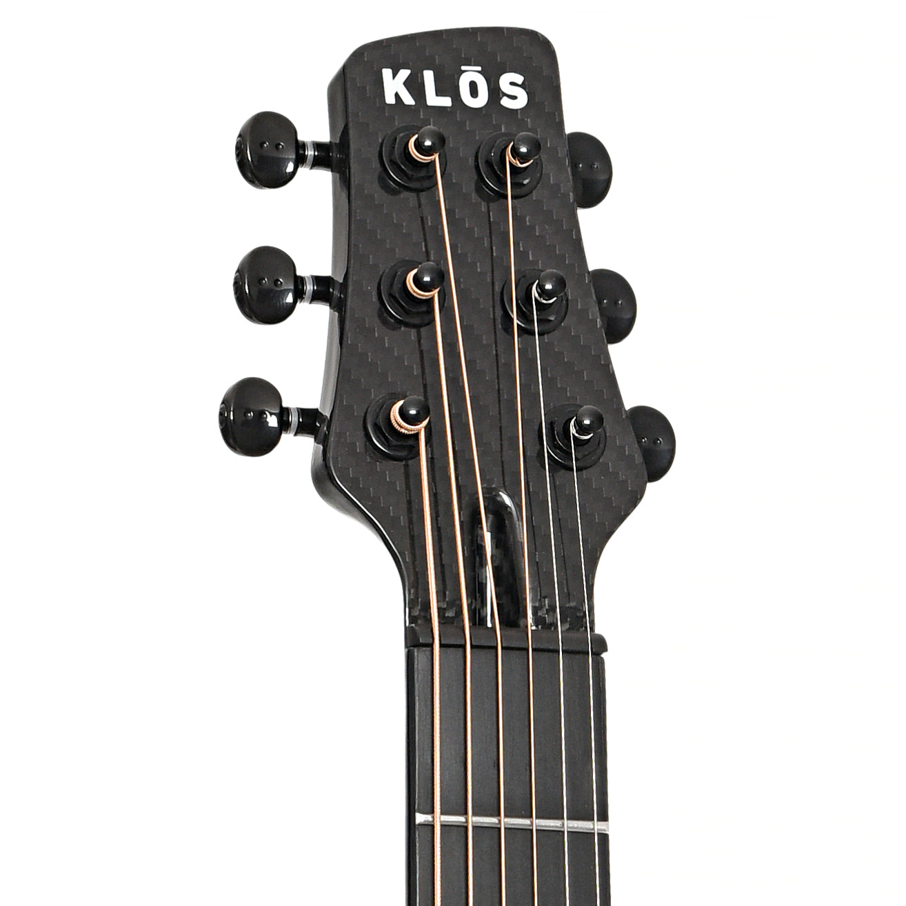 Front headstock of KLOS Guitars Grand Cutaway Full Carbon Acoustic-Electric Guitar