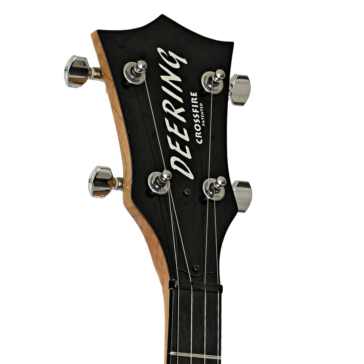 Headstock of Deering Crossfire Electric Banjo 