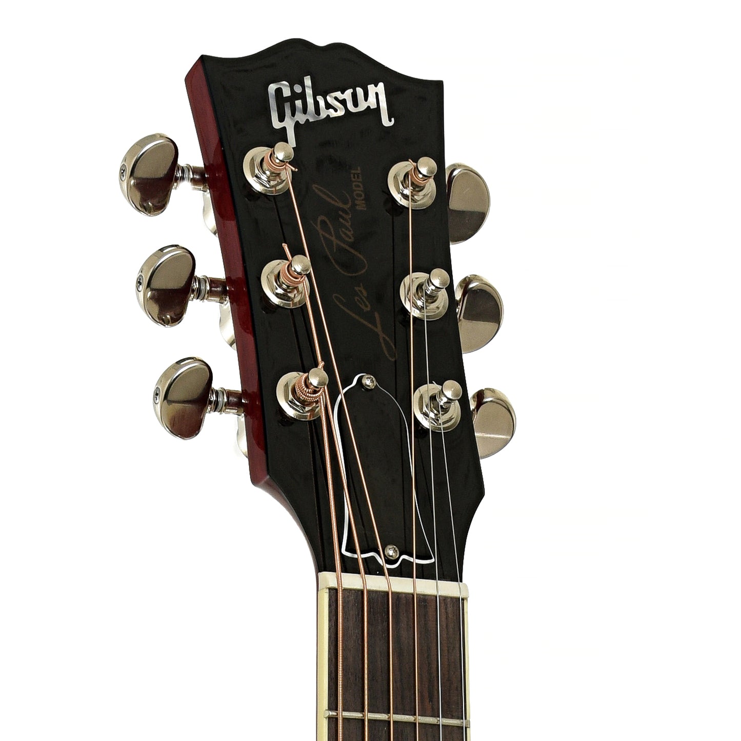 Headstock of Gibson Les Paul Parlor Acoustic-Electric Guitar 