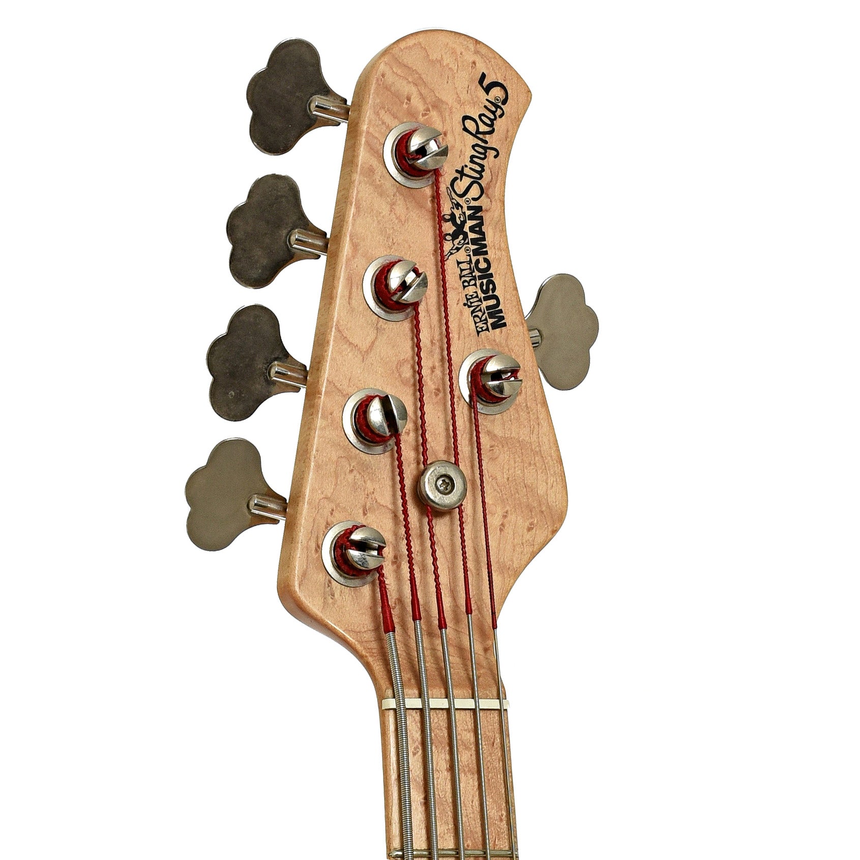 Headstock of Ernie Ball Music Man Stingray 5 Electric Bass