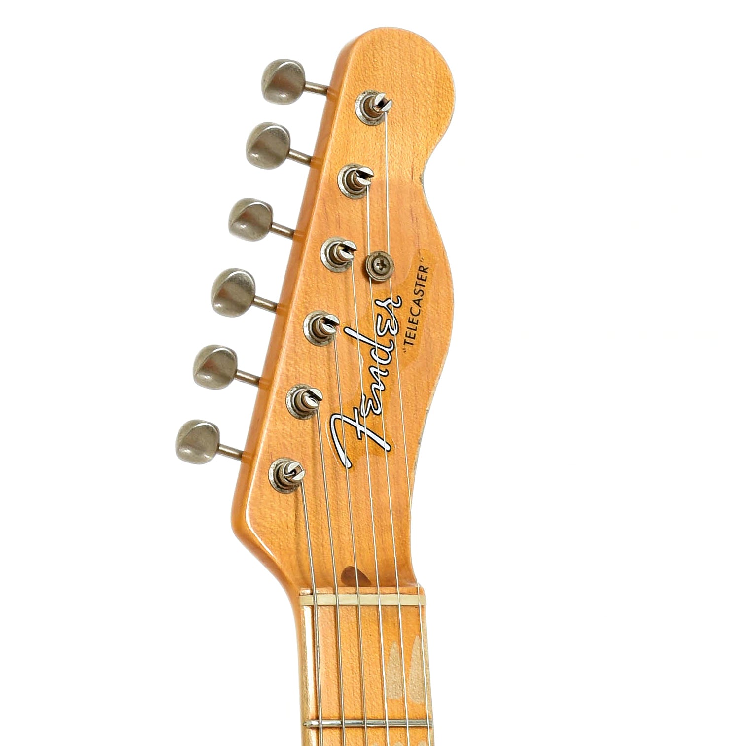 Headstock of Fender Custom Shop '54 Reissue Telecaster Relic Electric Guitar