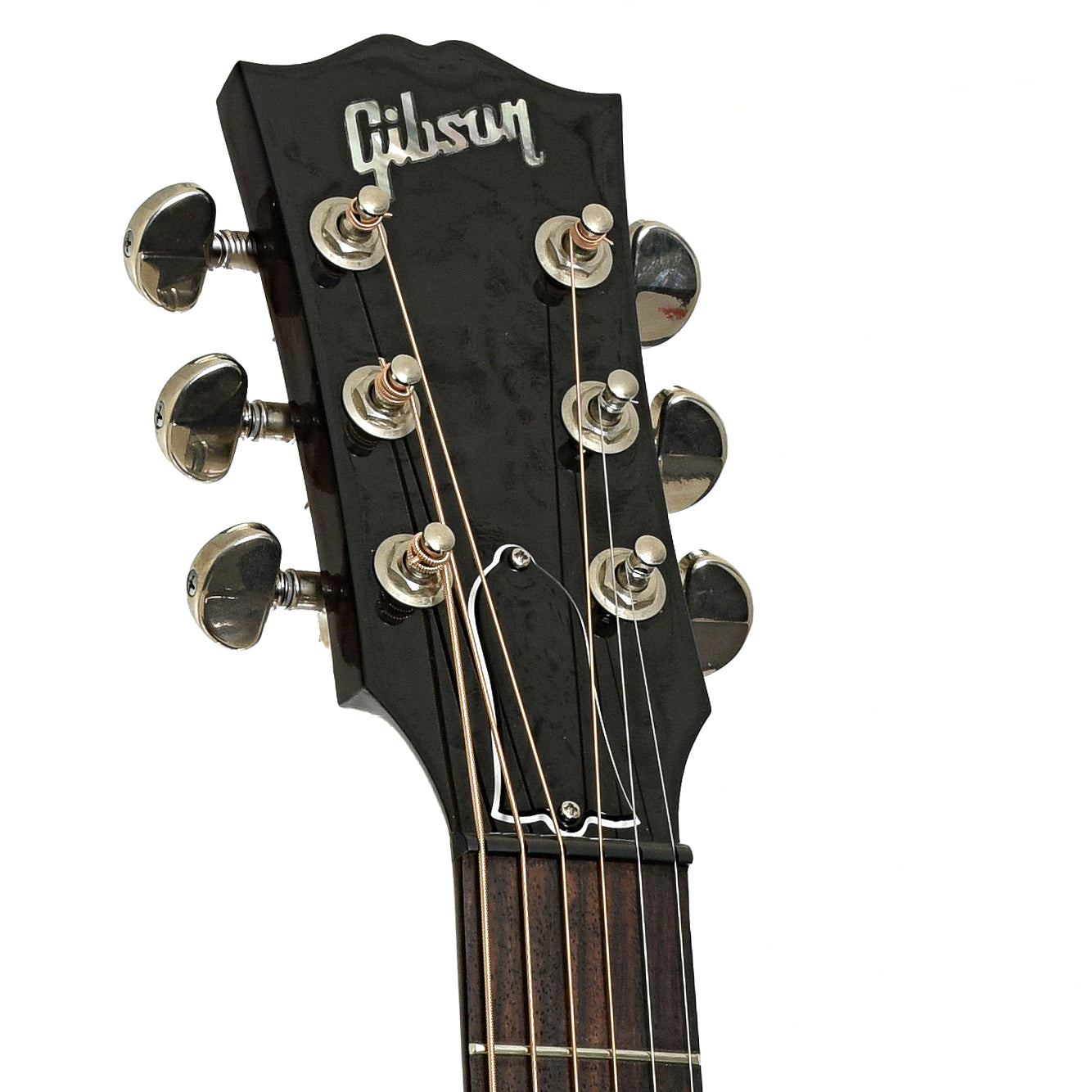 Headstock of Gibson J-45 Standard Acoustic Guitar