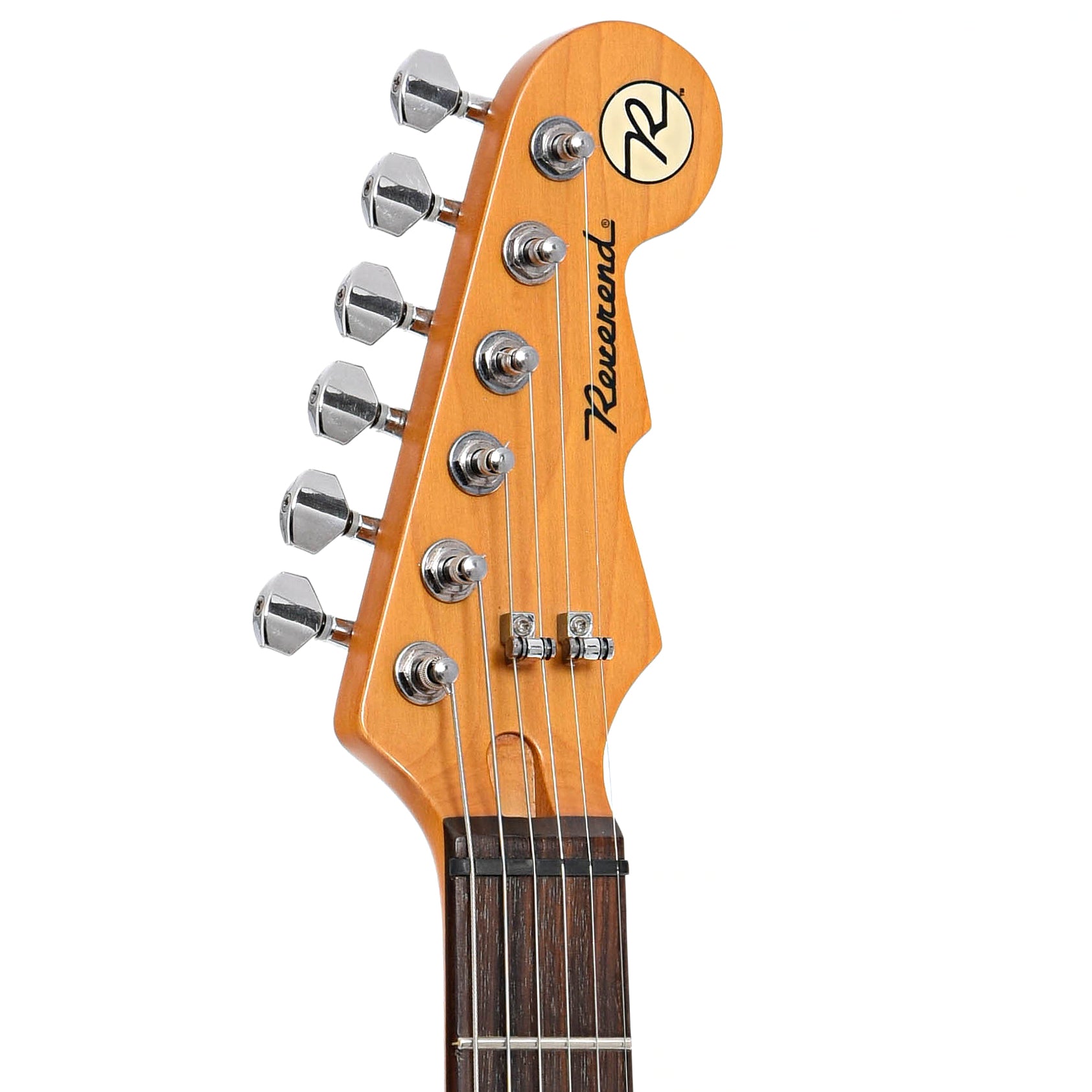 Front headstock of Reverend Charger 290 Electric Guitar (2020)