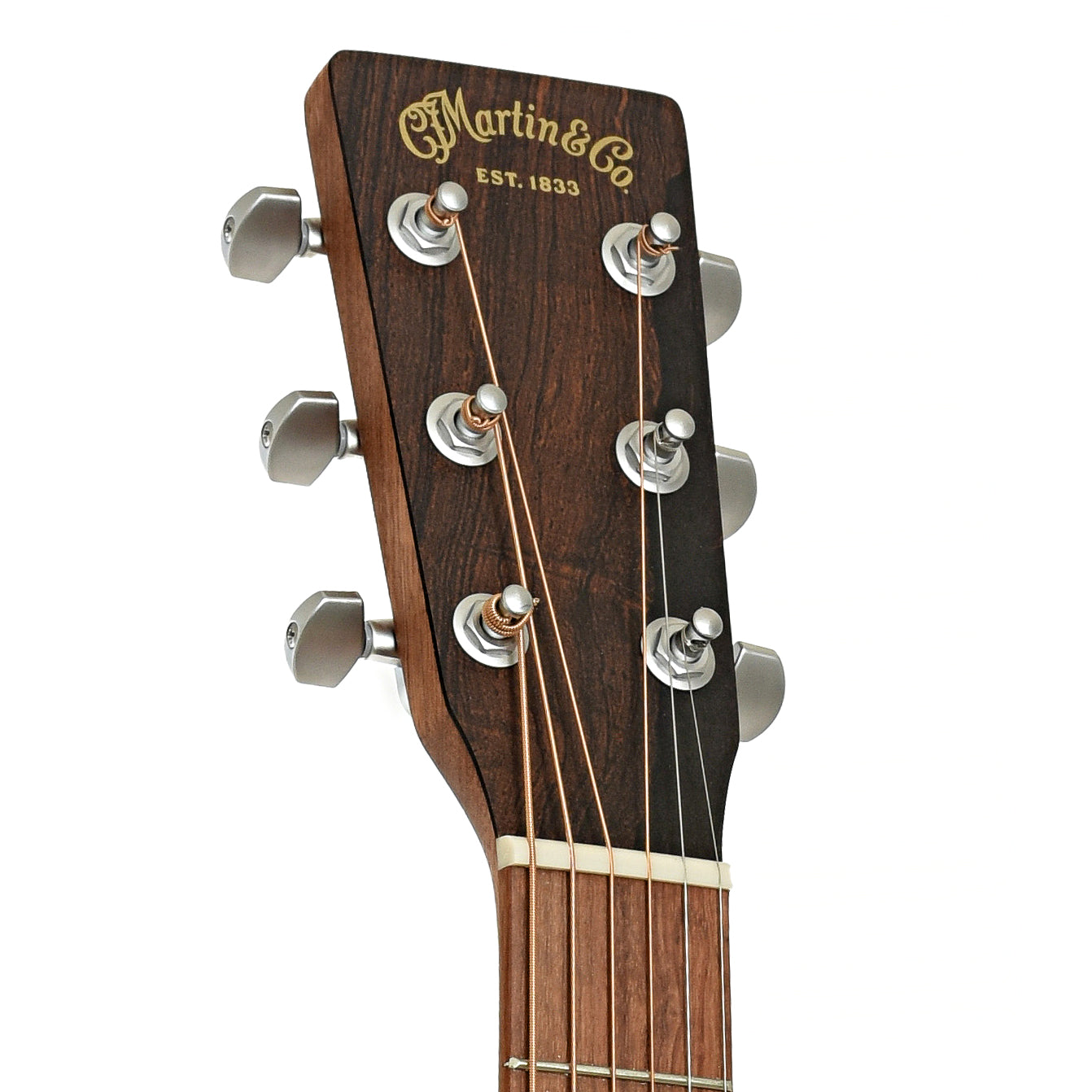 Headstock of Martin D-X2E Brazilian Rosewood Acoustic Guitar