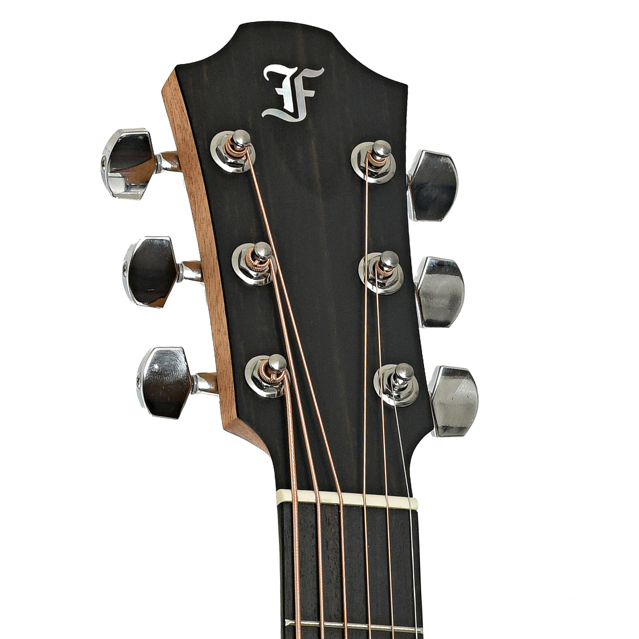 Headstock of Furch Blue BARc-CM Baritone Acoustic Guitar 
