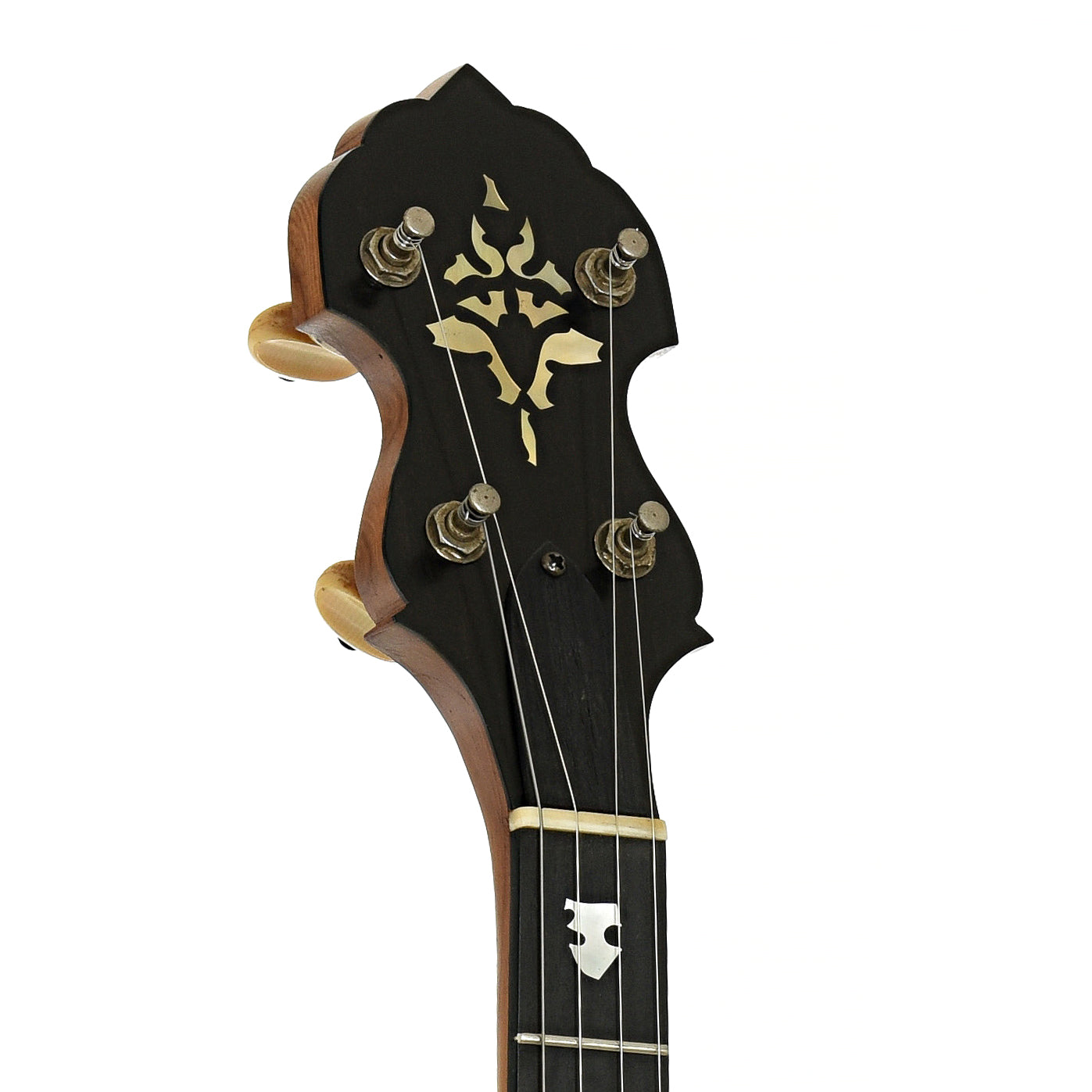 Headstock of Vega Tubaphone Conversion Openback Banjo 