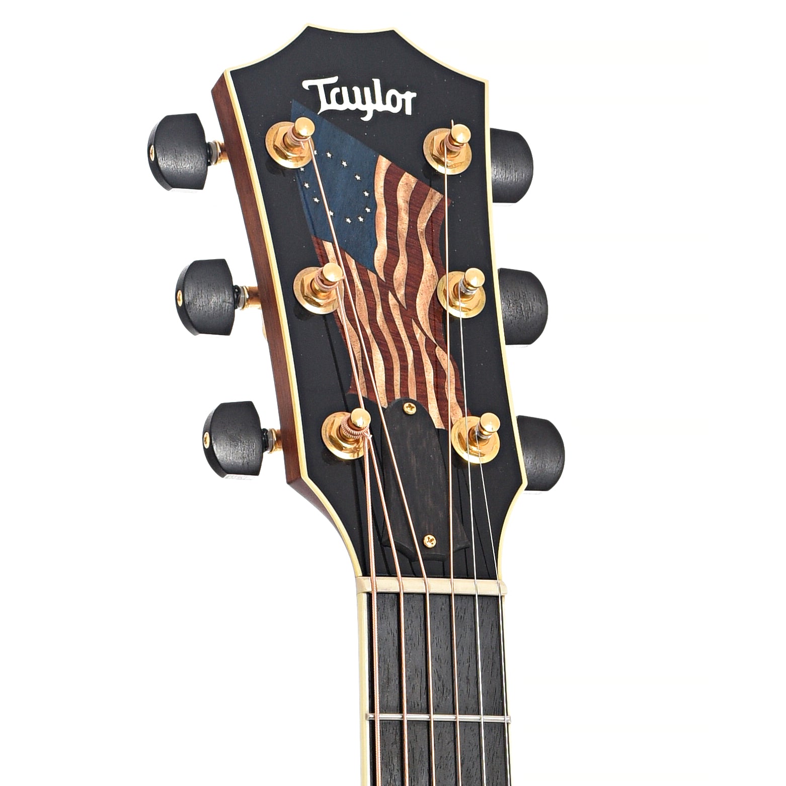 Front headstock of Taylor LTG Liberty Tree Acoustic Guitar (2002)