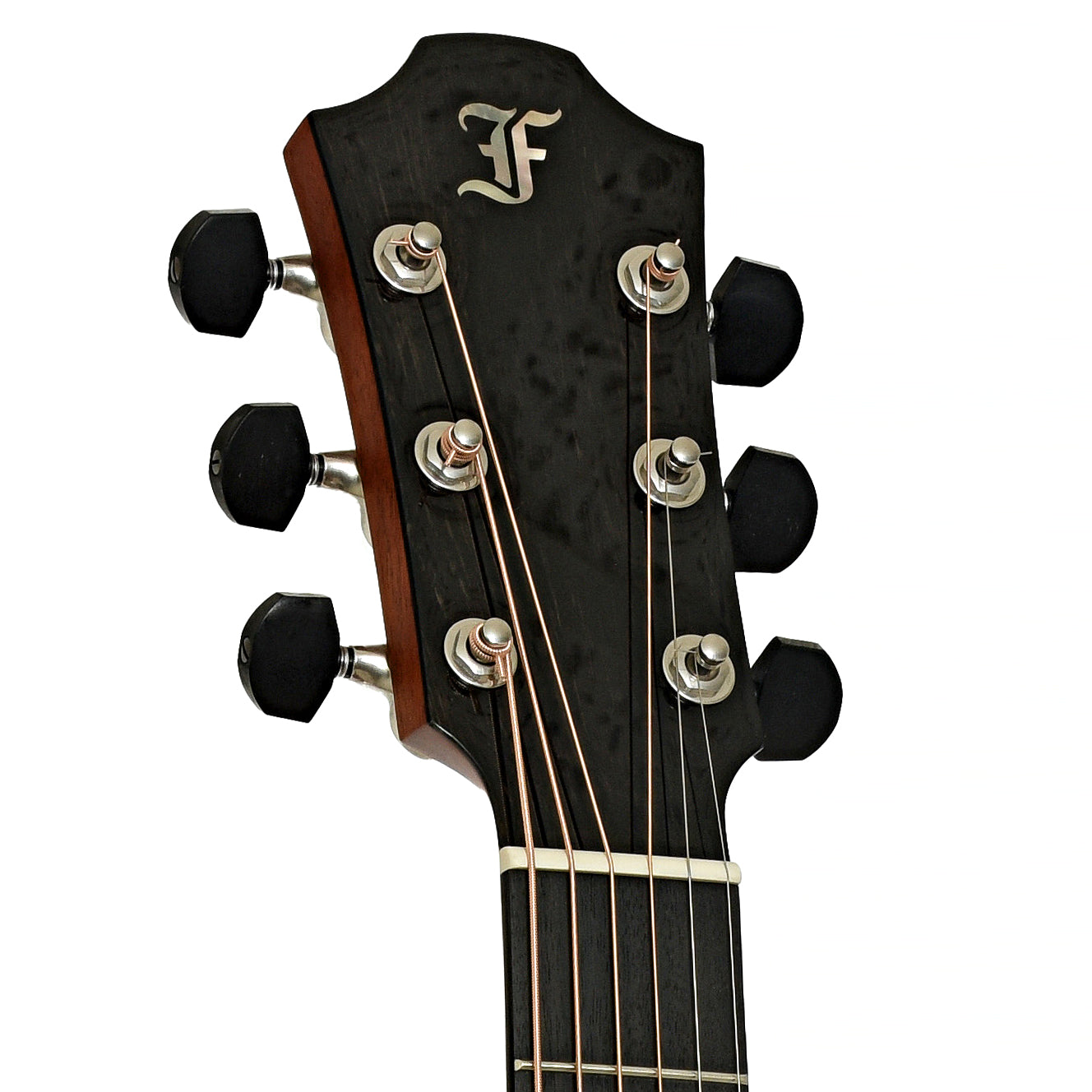 Headstock of Furch Limited Edition Yellow Gc-SX a Cutaway Acoustic Guitar