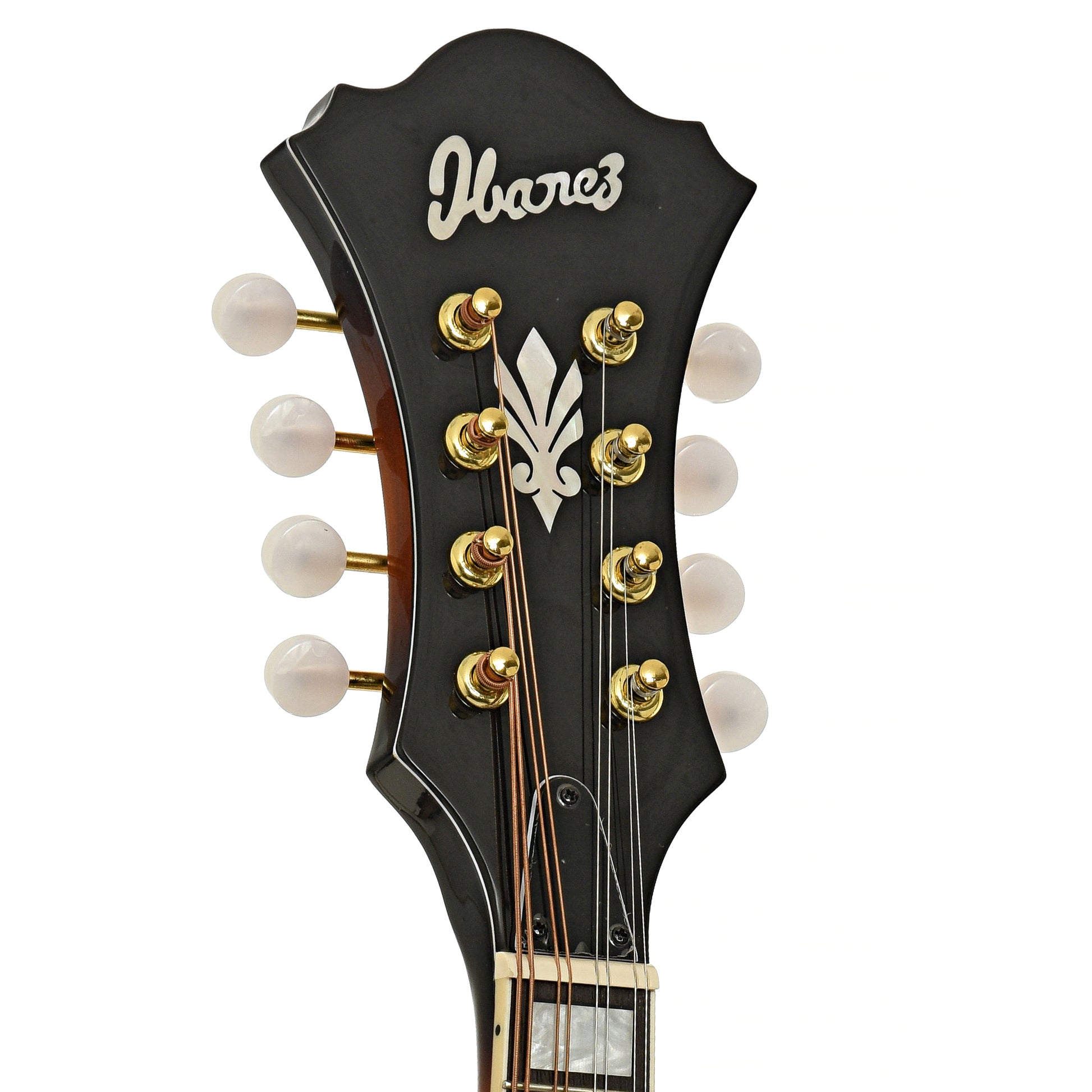 Headstock of Ibanez M522S F-Style Mandolin, Brown Sunburst - B-Stock