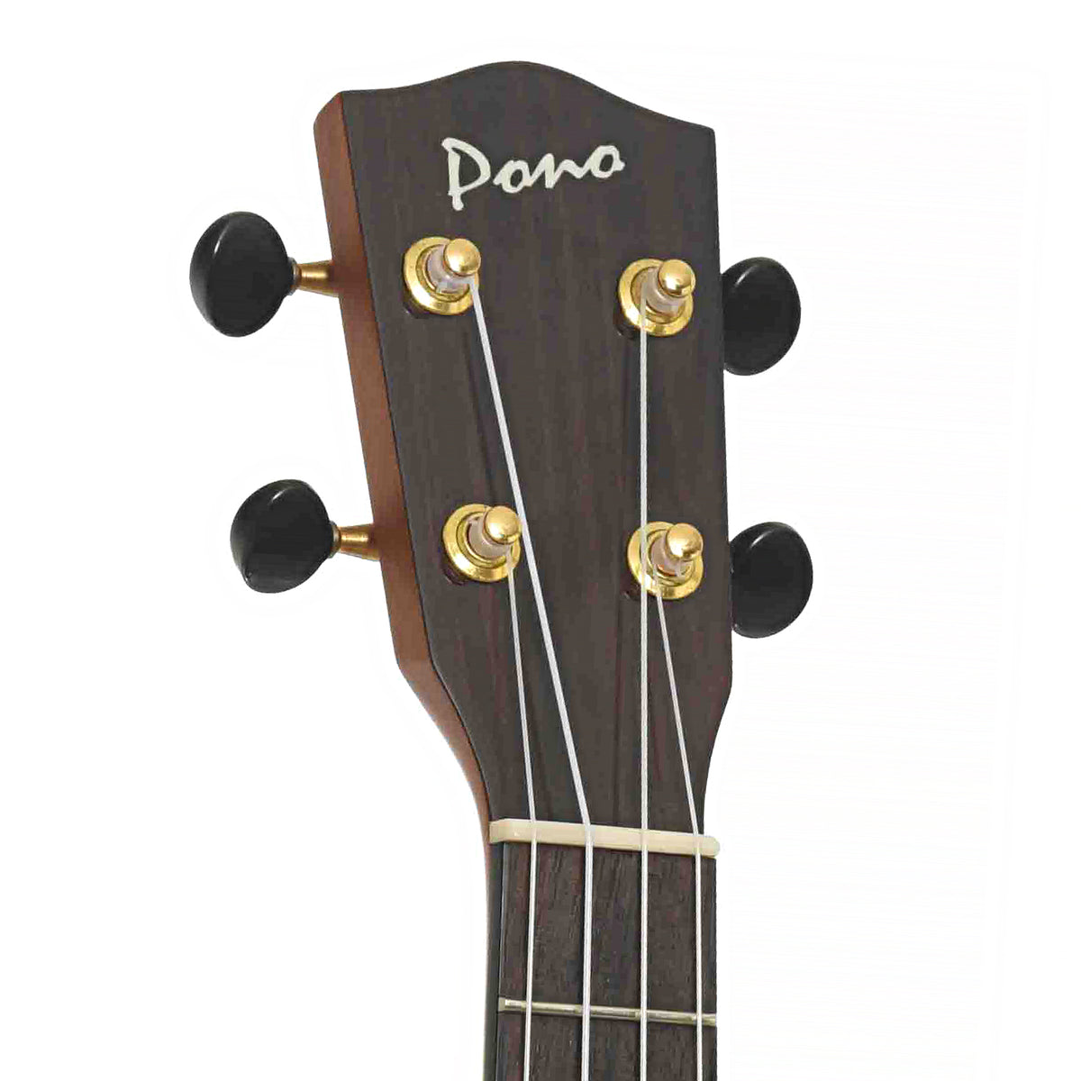 Front headstock of Pono MGTD Mango Tenor