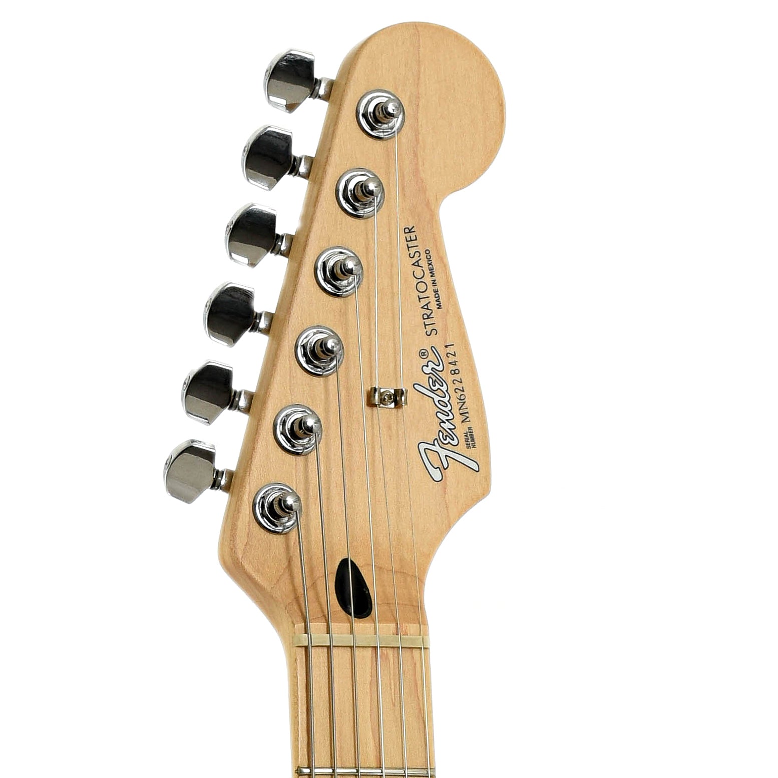 Headstock of Fender Stratocaster Standard Electric Guitar 