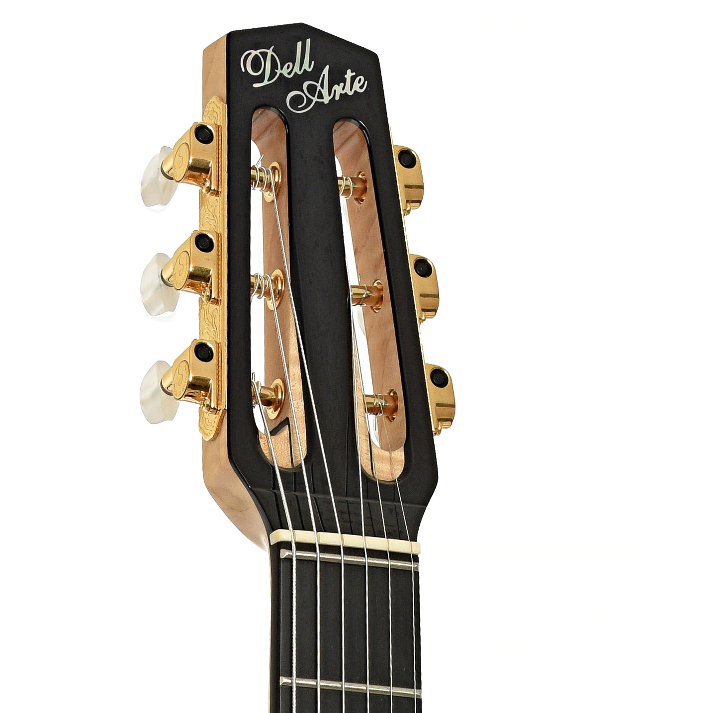 Headstock of Dell'Arte Jimmy Rosenburg Hot Club Jazz Guitar 