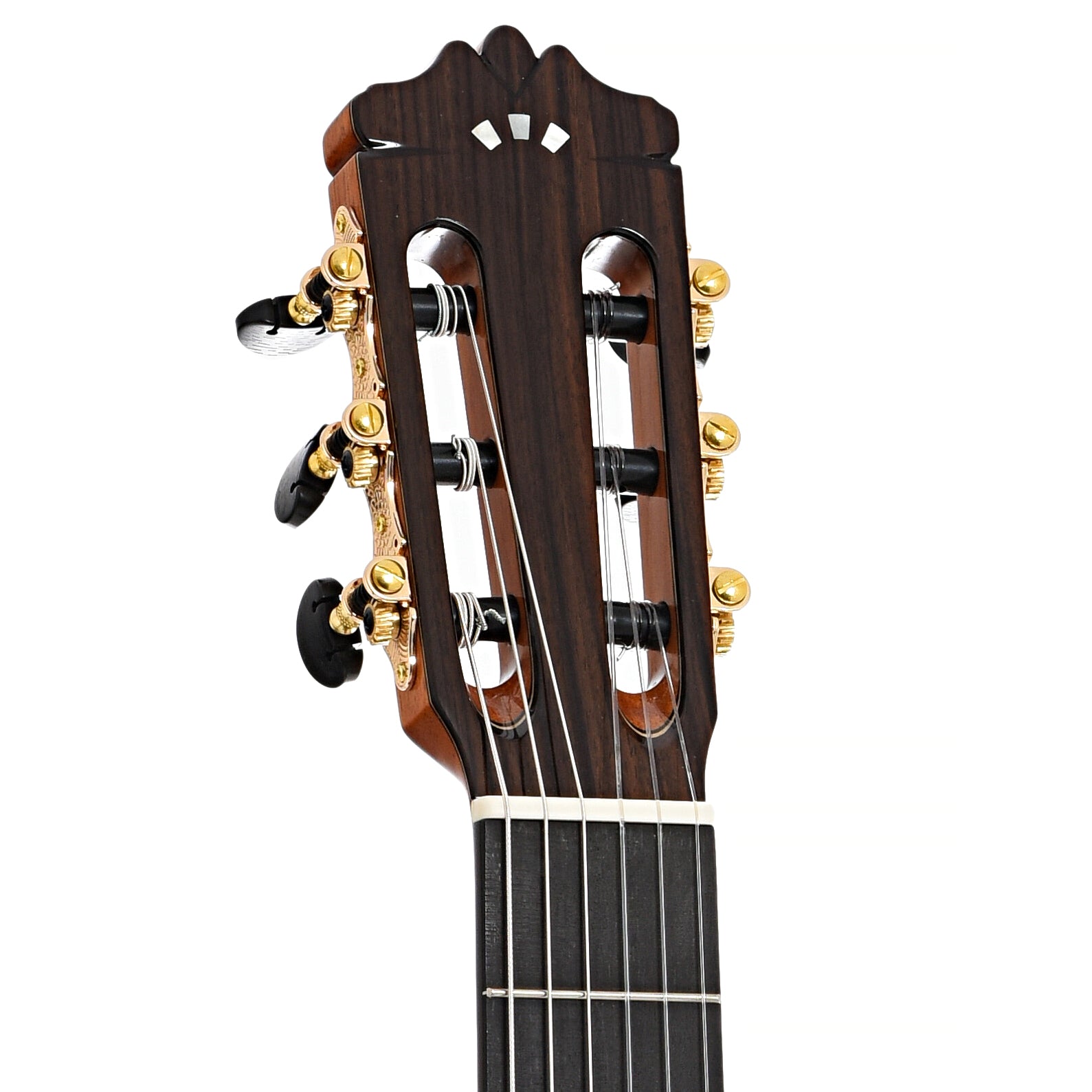 Front headstock of Cordoba C10 SP Classical Guitar 