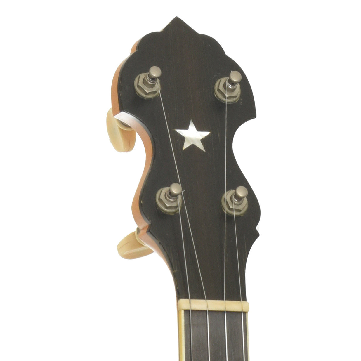 Headstock of Bart Reiter Professional Openback Banjo