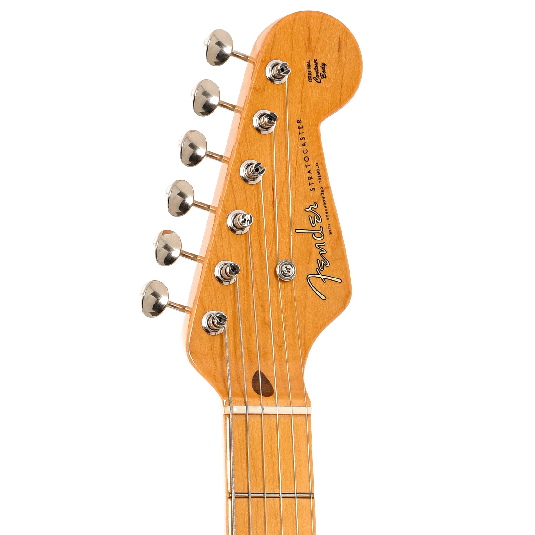 Front headstock of Fender 70th Anniversary American Vintage II 1954 Stratocaster, 2-Color Sunburst