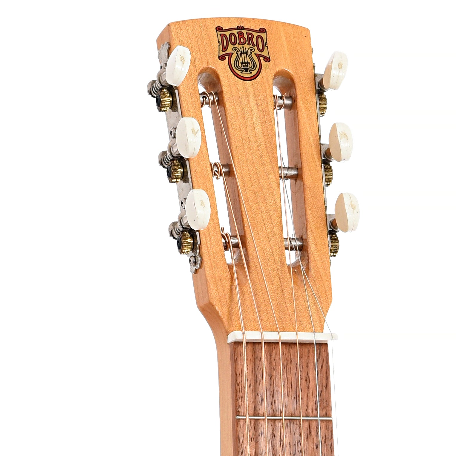 front headstock of Dobro 60DS Squareneck Resonator Guitar (1985)