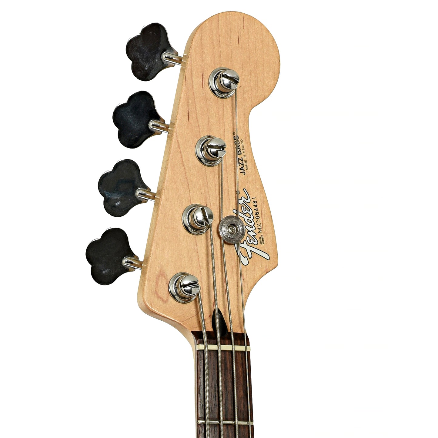 Headstock of Fender Standard Jazz Electric Bass