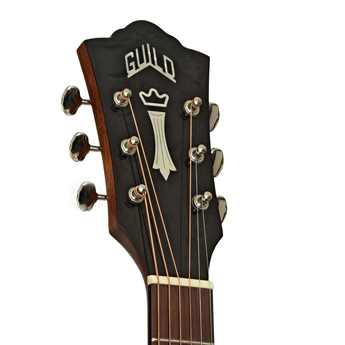 Headstock of Guild Westerly Collection D-120 Acoustic Guitar