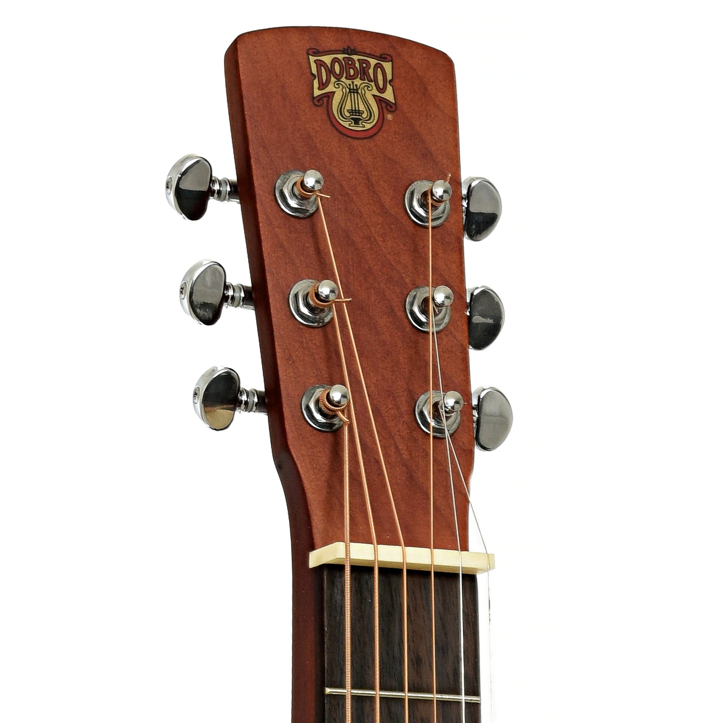 Headstock of Dobro Hound Dog Squareneck Resonator Guitar