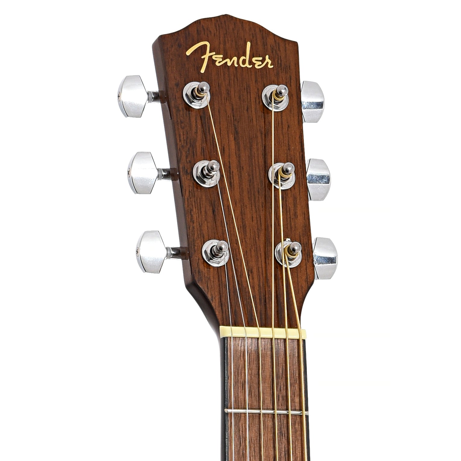 Front headstock ofFender CD-60S Left Handed Acoustic Guitar