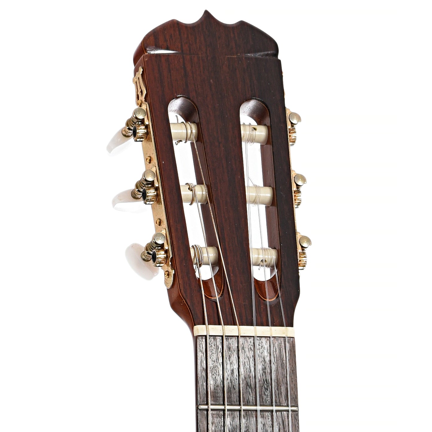Front headstock of Takamine C-128 Classical Guitar (1978)