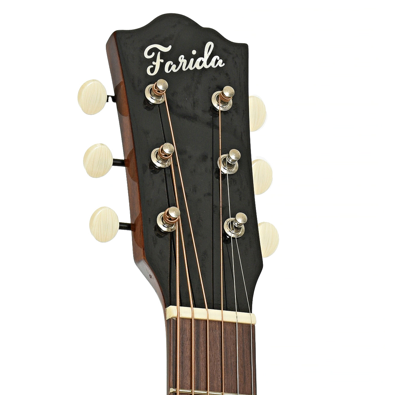 Headstock of Farida Holiday Pack, All Solid Dreadnought Acoustic Guitar