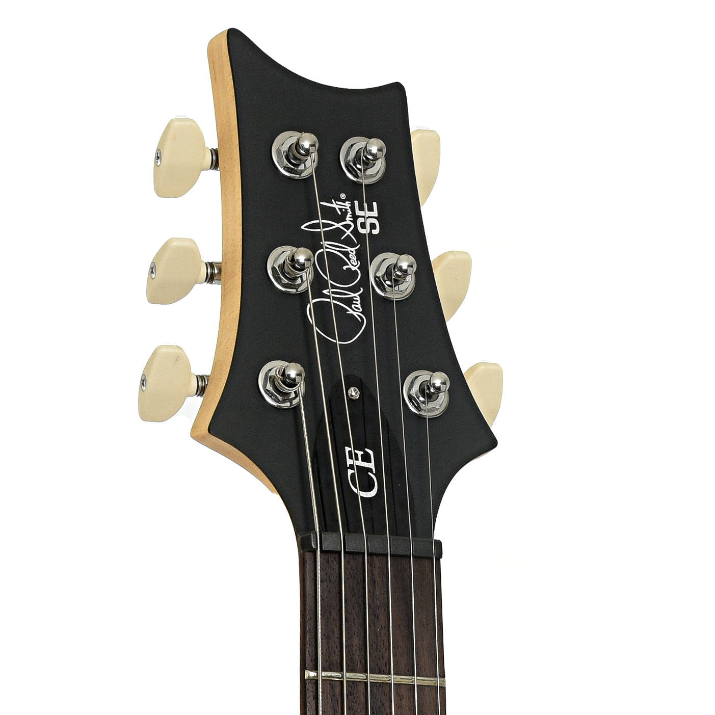 Headstock of PRS SE CE24 Electric Guitar, Slate Blue